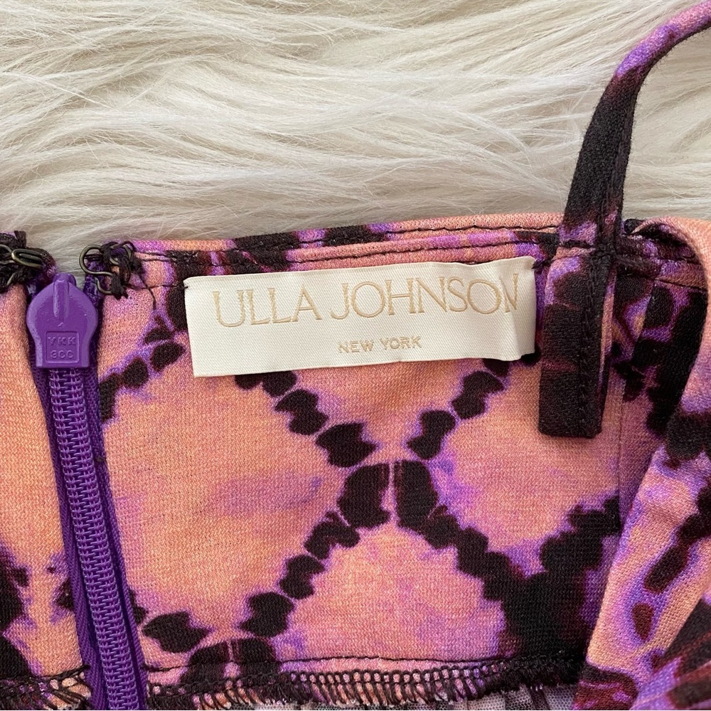 Ulla Johnson Pink and Purple Tie-Dye Midi Dress - Picture 12 of 14